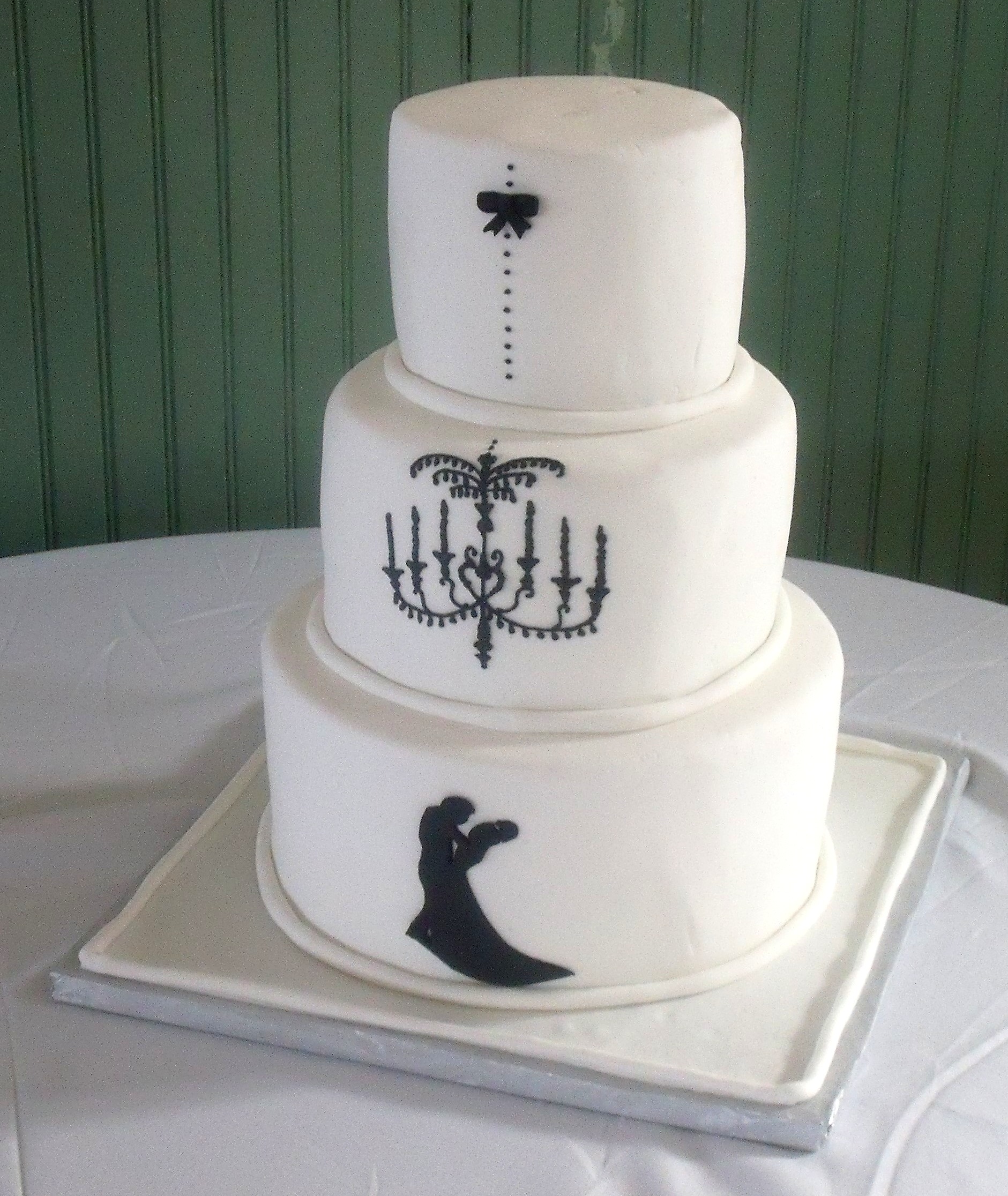 Fondant covered wedding cakes