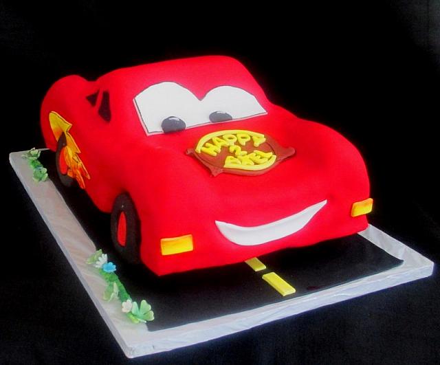 Cars Children Birthday Cake Front