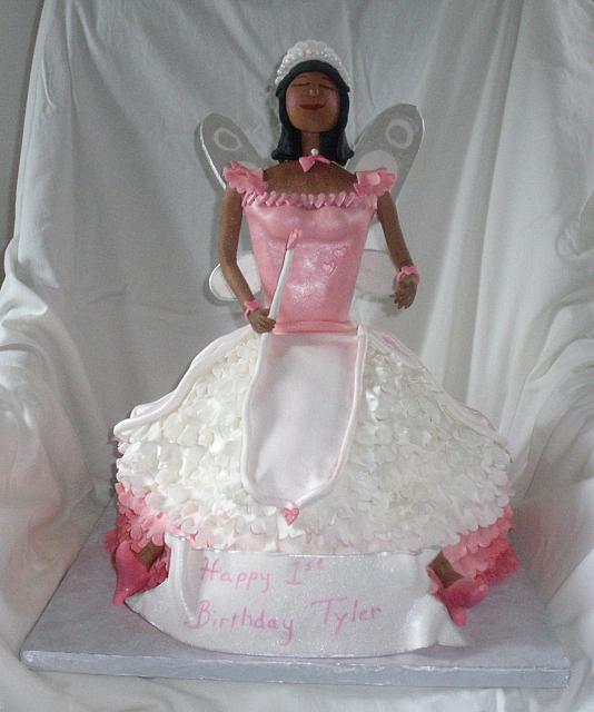Fairy Princess Cake for baby's birthday front view