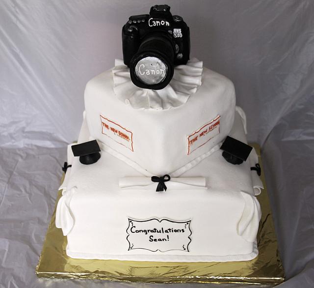 Graduation Cake With Photography Hobby view 2