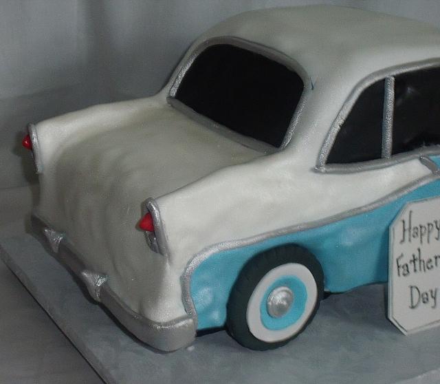 1956 Chevy Bel Air Car Cake back view