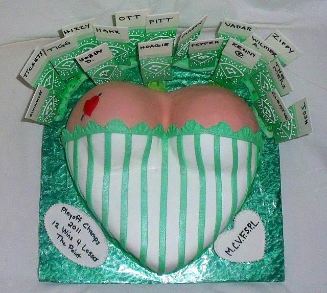 Baseball Themed Fondant Cake with Woman's Bust and Edible Baseball Tickets main view