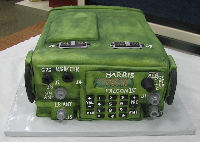 Military Radio Fondant Cake main view