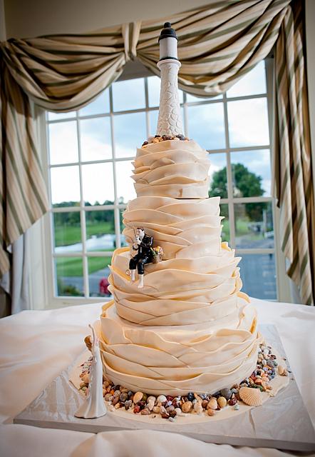 Mike Fisher Photography At 585-899-0686 Lighthouse Nautical Wedding Cake Main