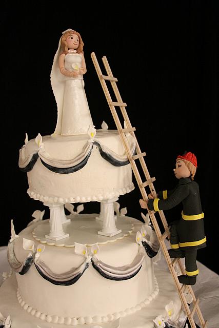 Fireman Wedding Cake View 1