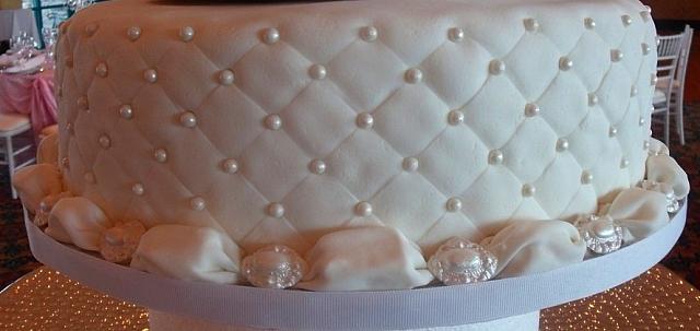 Bottom Tier Quilted with Jeweled Pillow Border
