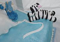 Pregnant Baby Shower close up of Zebra