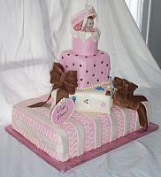Baby Shower Tiered cake side view