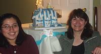 Debbie Moran and Diana Moran with cake
