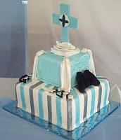 First Communion For Boy Cake side1 view