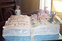 Baby Book Cake with Gumpaste figurines or animals