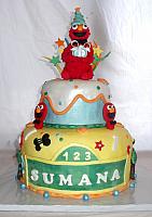 Sesame Street Baby Elmo Cake