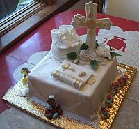 Baptism Cake For Boy View 2