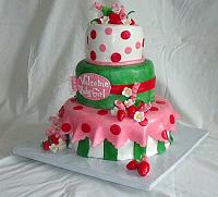 Strawberry Shortcake Baby Shower For Girl Fondant Cake view 2
