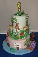 Jungle Cake or Safari Cake With Gumpaste Animals