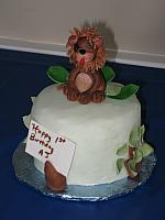Safari Smash Cake with edible lion for baby boy