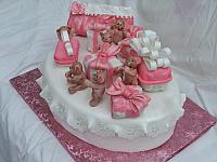 Baby Shower Cake With Presents, Bears, Purse