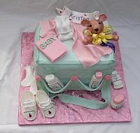 Baby Diaper Bag Cake top view