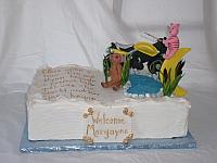 Baby Story Book front view of cake