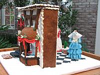 2008 Gingerbread Ladies Dress Shop - side view bay window and partial back of shop