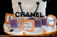 Fashionista Chanel Shopping Bag Cake Edible Framed Pictures Books Jewels