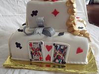 Poker Cake Or Playing Card Cake CloseUp 1