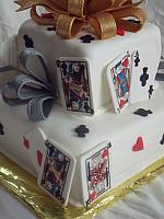 Poker Cake Or Playing Card Cake closeup 3