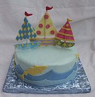 sailboat theme cake