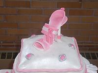 Quinceanera Cake Gumpaste Shoe Close up