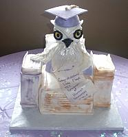 Owl and Book College Graduation Cake
