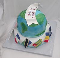 Globe And International Flags Cake view 1