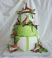 Pear Still Life Theme Birthday Tiered Fondant Cake