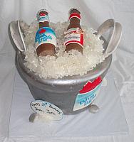 Beer Ice Bucket Fondant Cake main view