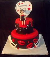 Betty Boop Birthday Celebration Fondant Cake main view