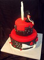 Betty Boop Birthday Celebration Fondant Cake side view