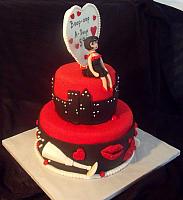 Betty Boop Birthday Celebration Fondant Cake view 2