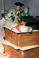 Side angle of Graduation Cake for Law School Grad