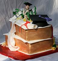Side view of Graduation Cake for Law School Grad