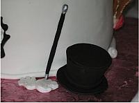 Cabaret Cake Close Up Edible Top Hat, Cane, and Gloves