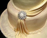 Anniversary 50th Cake Edible Gumpaste Jewel Close up