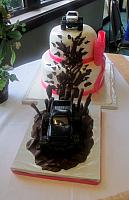 Wedding Cake Plastic Truck Splashing Mud Top View
