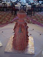 Back View of Bridal Dress Cake