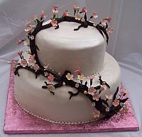 Asian themed wedding cake