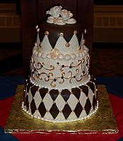 Whimsical three tiered cake for any formal or party occasion