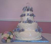 Valentina Wild's four tiered wedding cake
